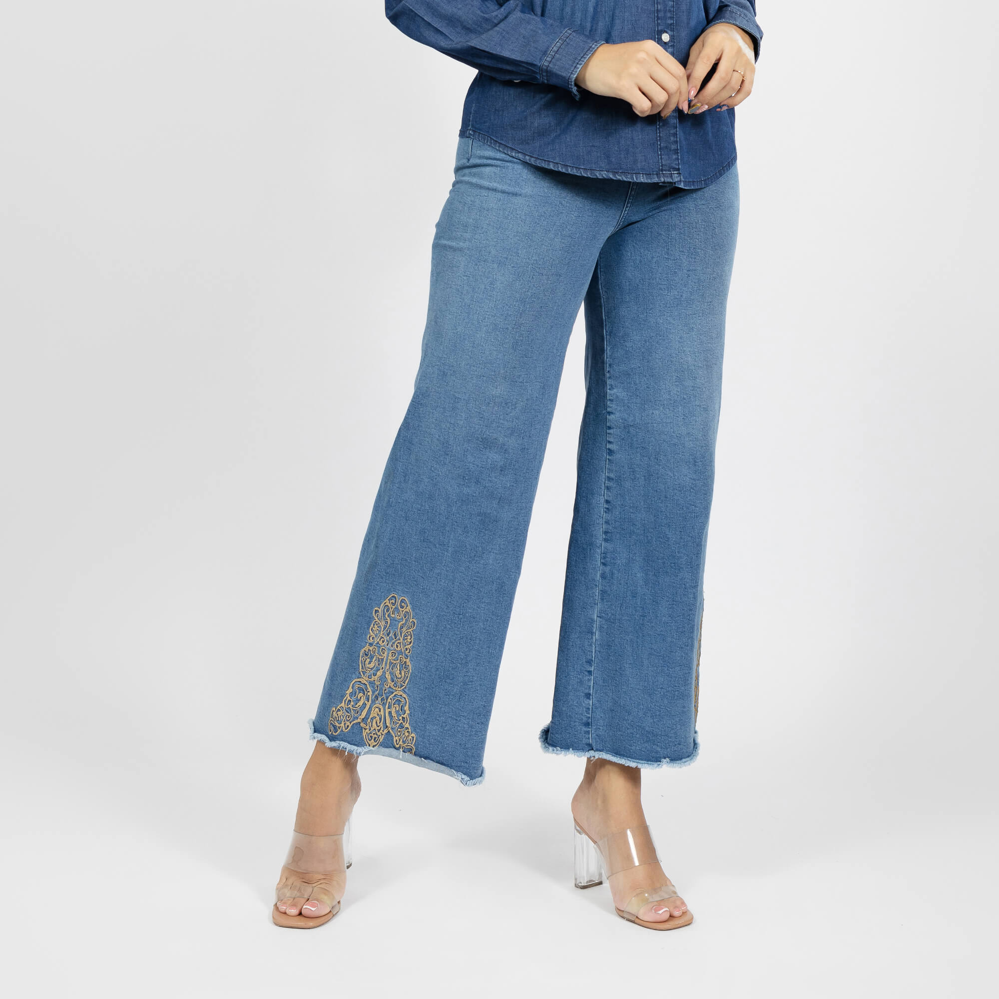 Jean Wide Leg Cropped Micaela