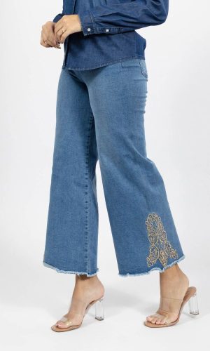 Jean Wide Leg Cropped Micaela