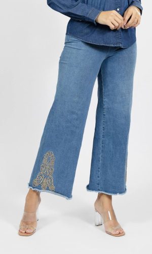 Jean Wide Leg Cropped Micaela
